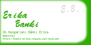 erika banki business card